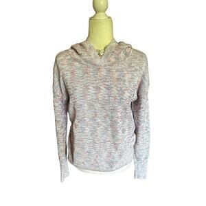 🌻 4/$25 - Gap Marled Pastel Blue Pink Hoodie Women’s Sweater Size Medium NWOT